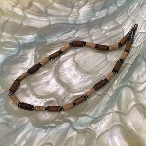 Brown, Tan & Grey Beaded Necklace